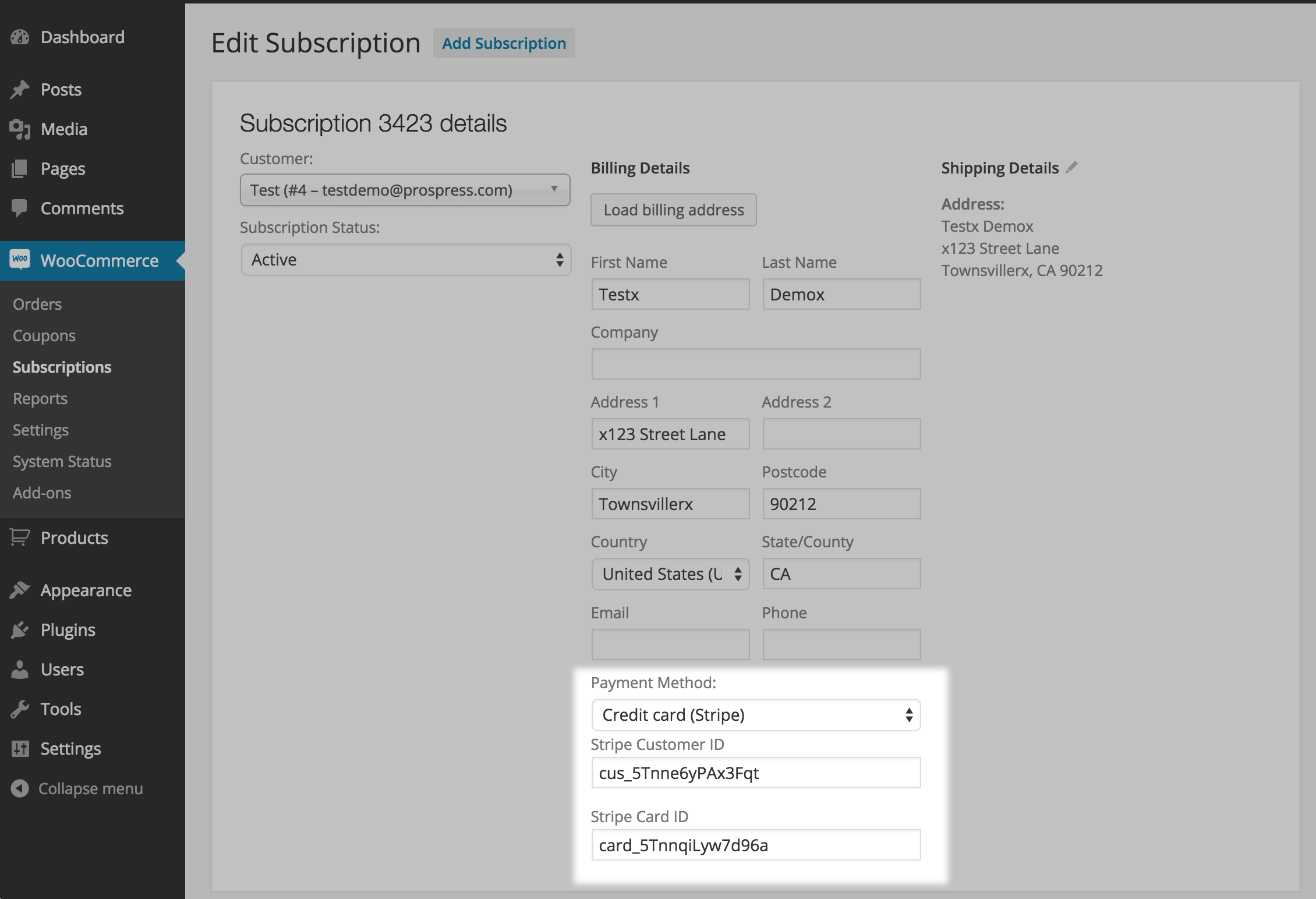 Admin Change Payment Method