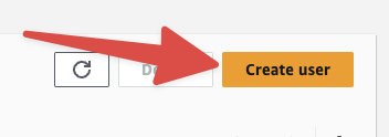 Creating a new user from within the AWS IAM console