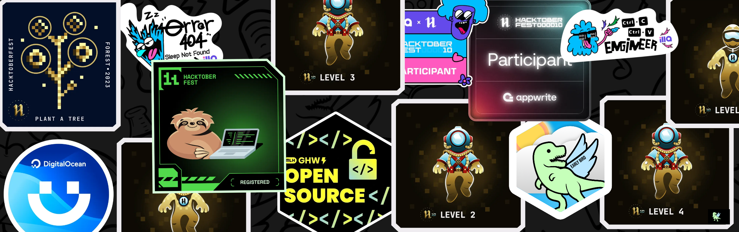 An image of @harshita1611's Holopin badges, which is a link to view their full Holopin profile