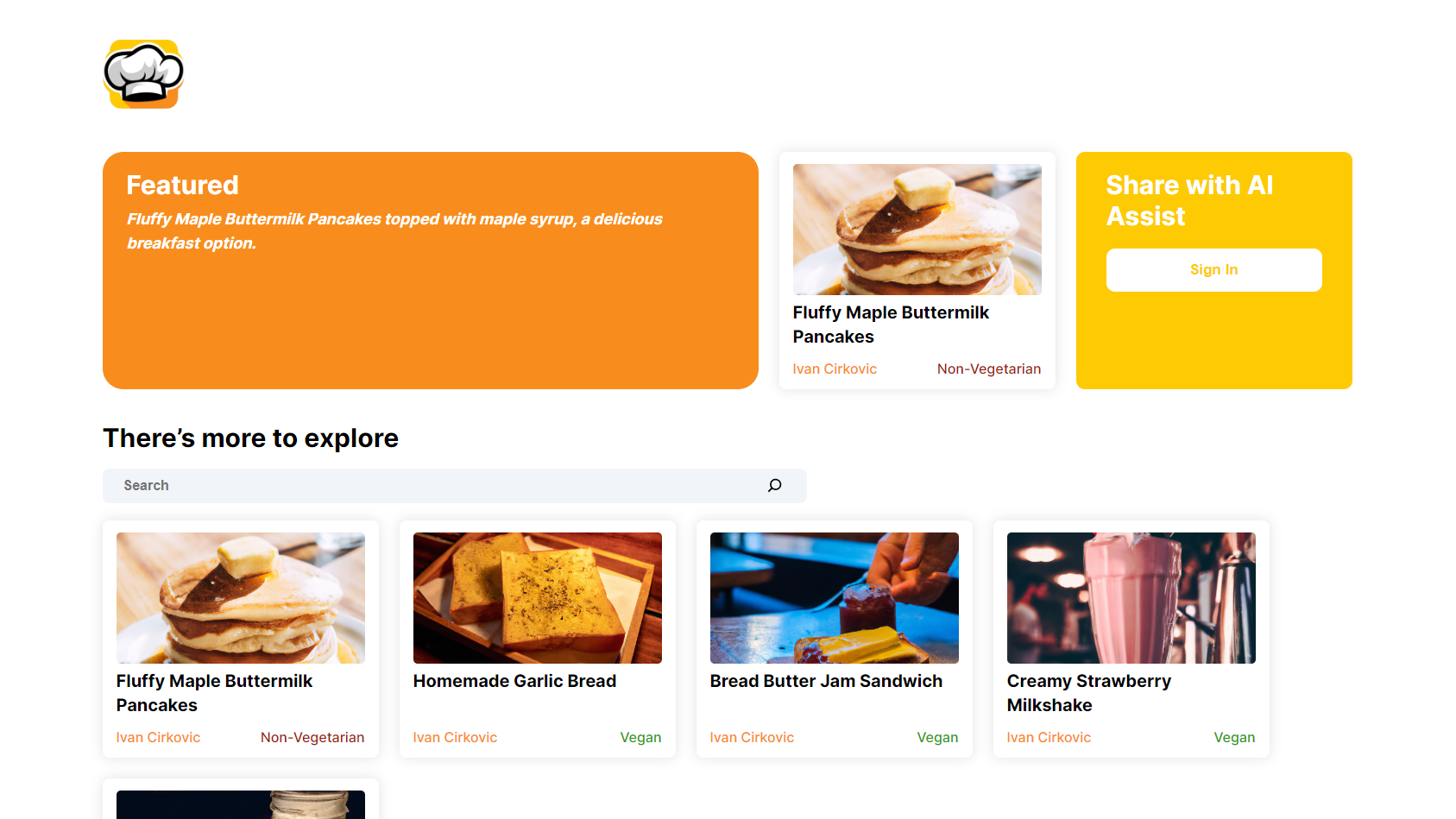 screenshot of masterchefs homepage