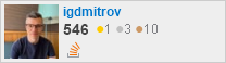 profile for igdmitrov on Stack Exchange, a network of free, community-driven Q&A sites