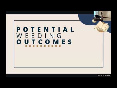 Slide reading "Potential Weeding Outcomes"