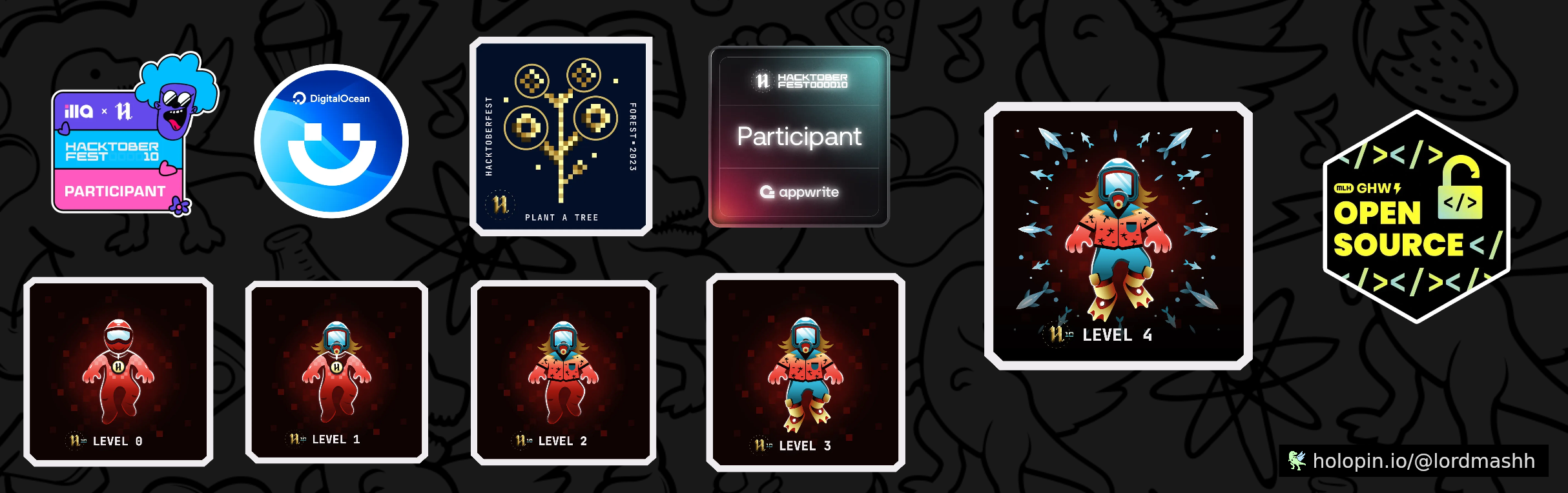 An image of @lordmashh's Holopin badges, which is a link to view their full Holopin profile