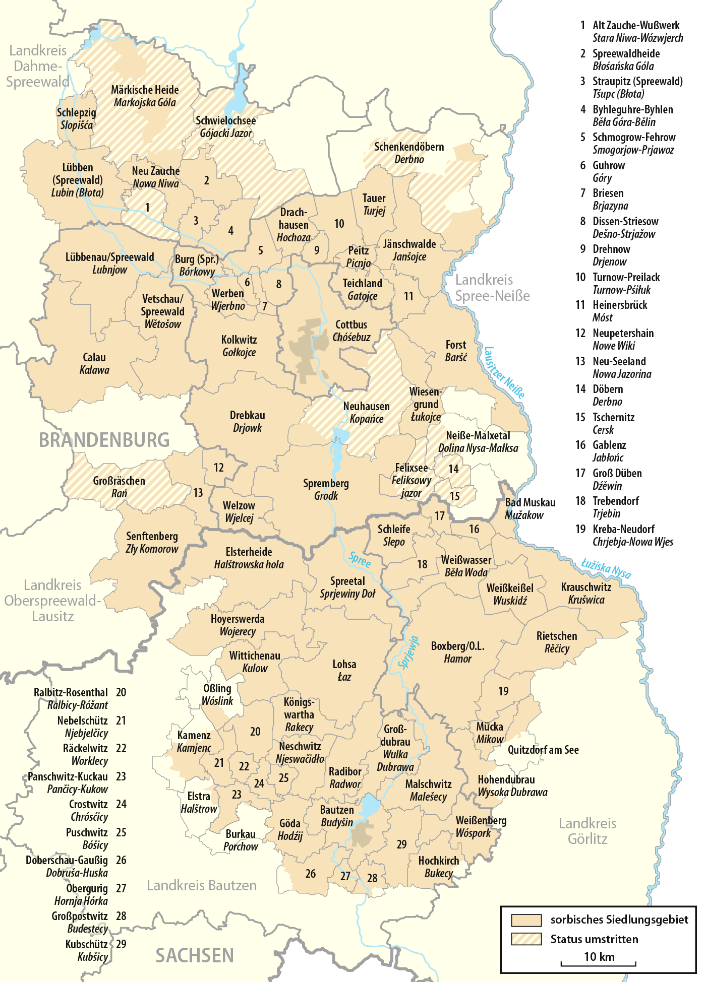 Sorbisches Siedlungsgebiet