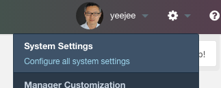 System Settings menu item