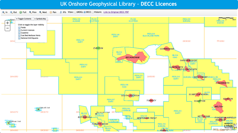 Example of map on the UKOGL website