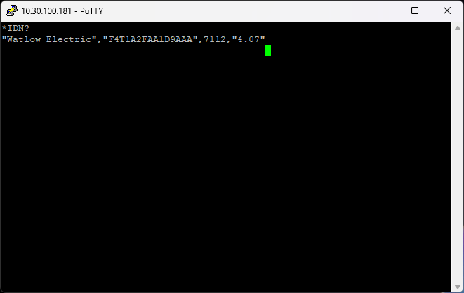 F4T command-response terminal on PuTTY via SCPI communication