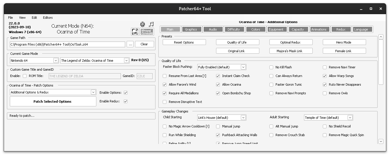 Patcher64+ Tool on Linux