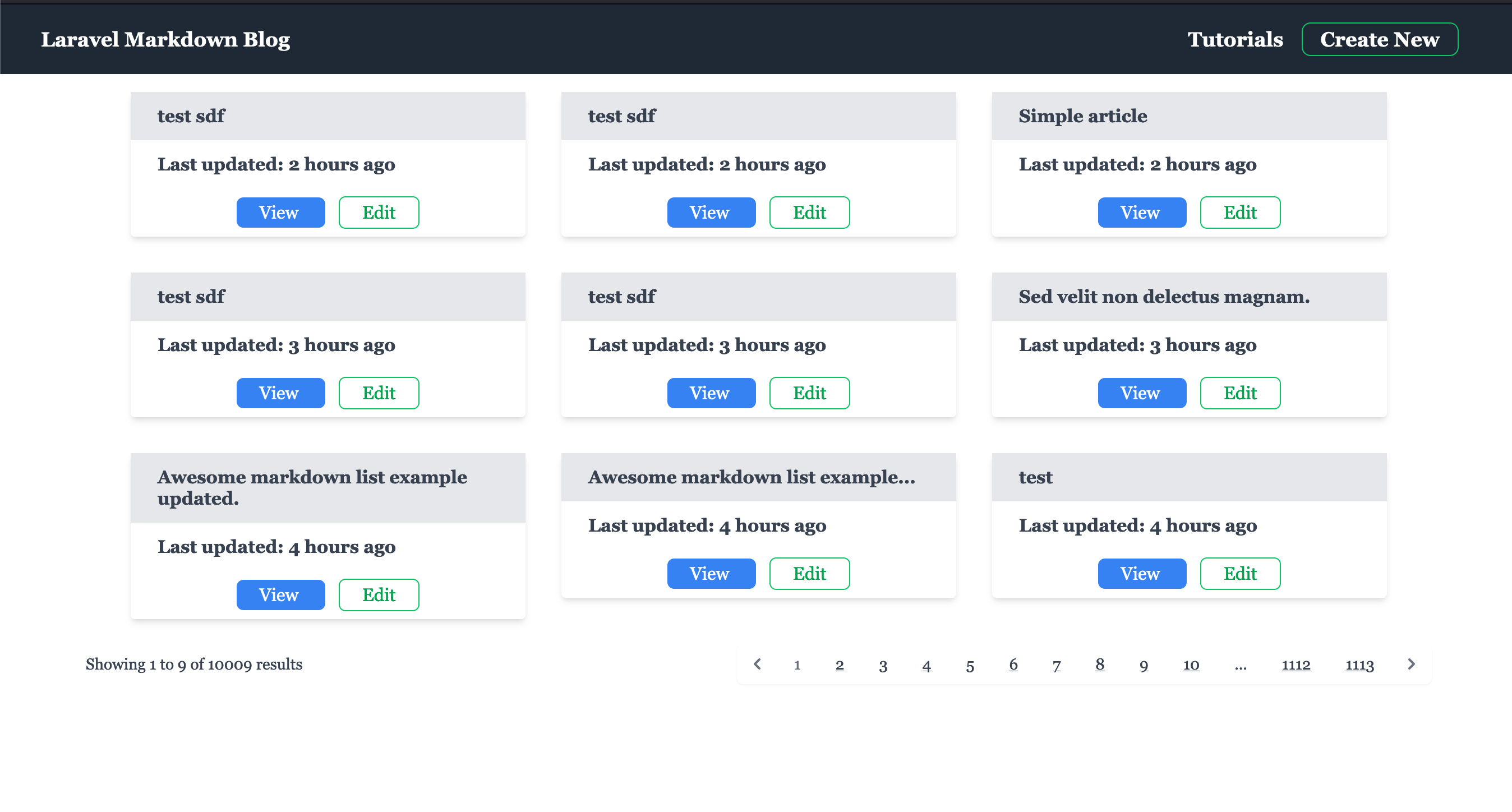 Laravel Markdown Blog