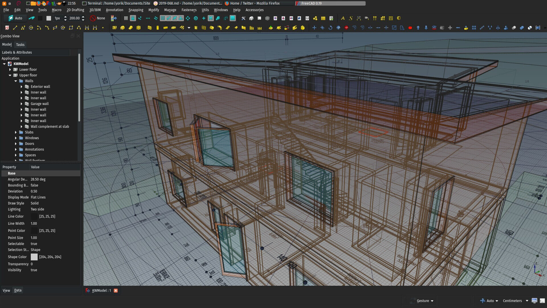 A house in FreeCAD