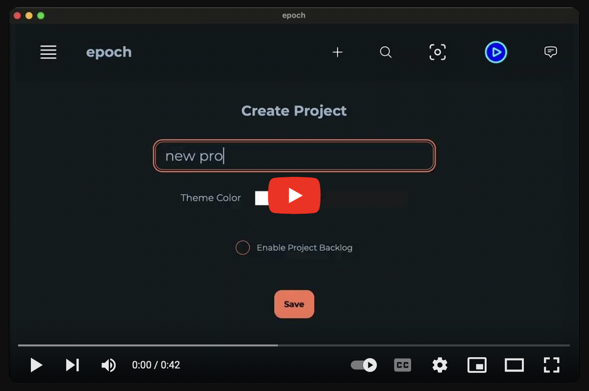 GitHub - andrewarrow/epoch: time tracker and todo list: a clone of ...