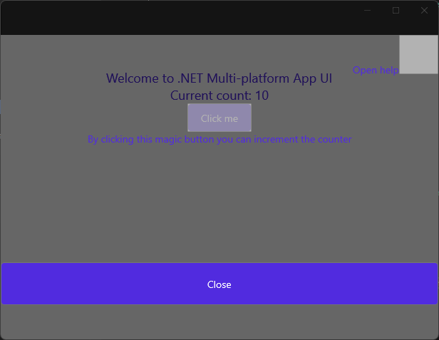 .NET MAUI Popup