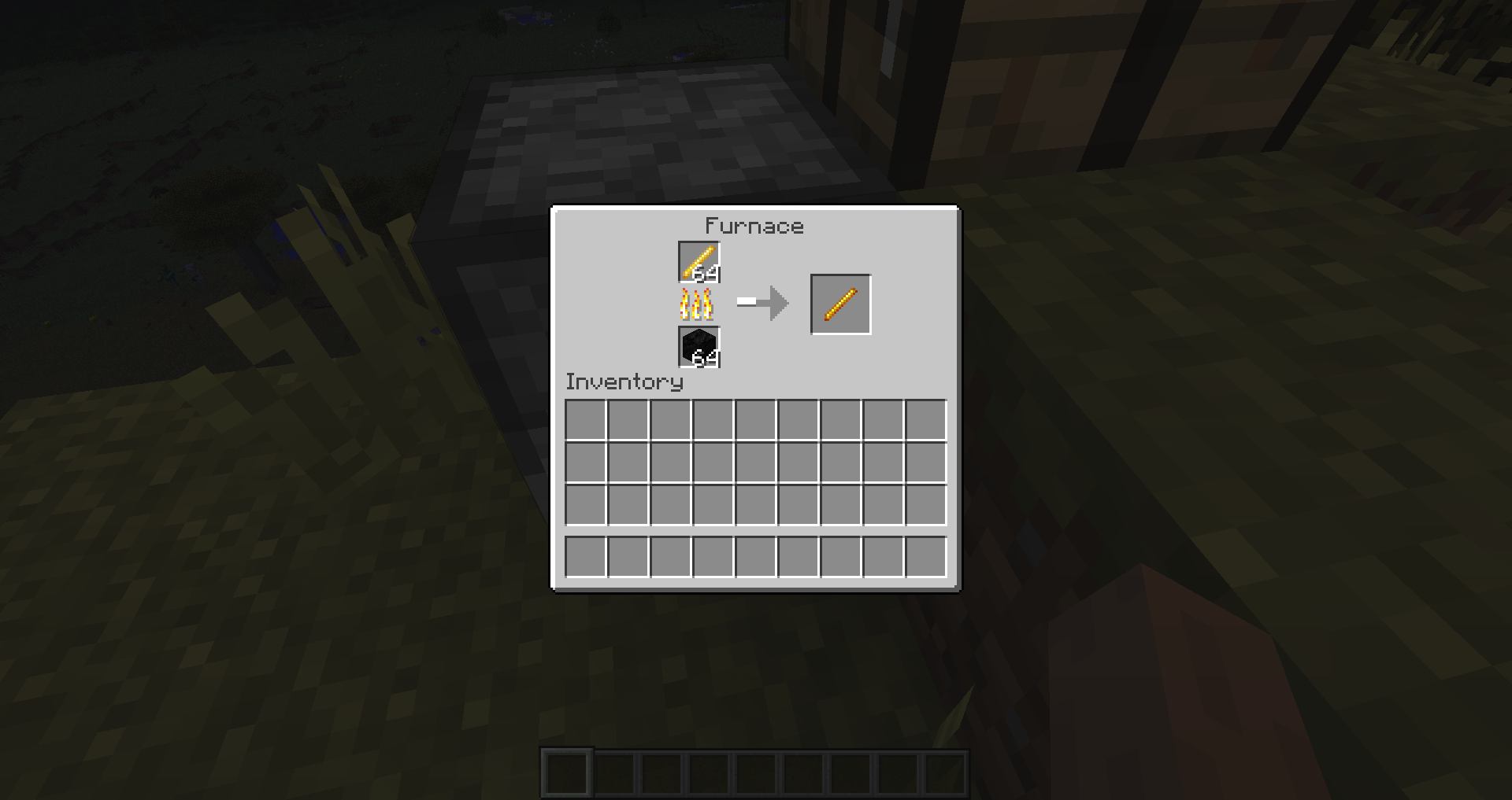 Unfired Blaze Rod smelting