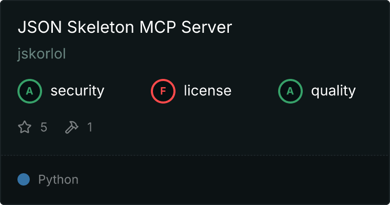 JSON Skeleton Server MCP server