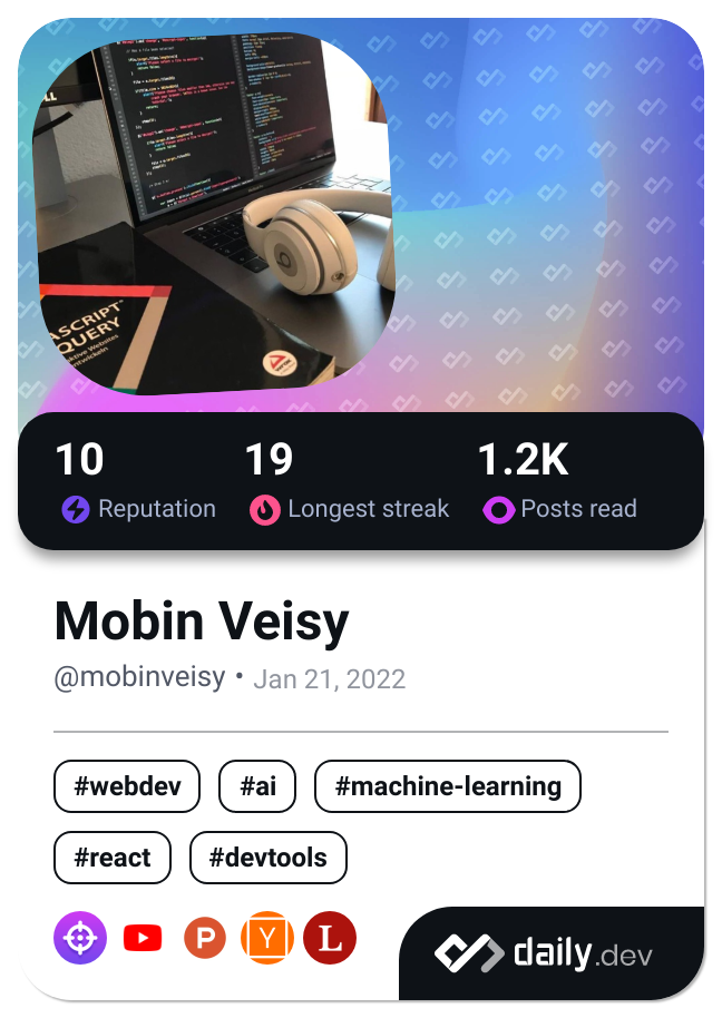 Mobin Veisy's Dev Card