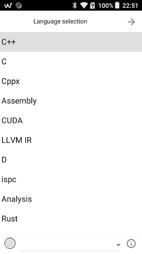 Language Selection