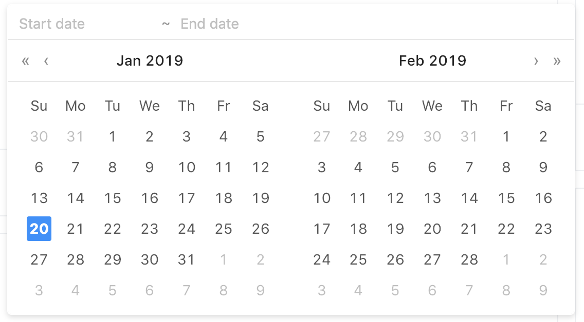 Start/End Date