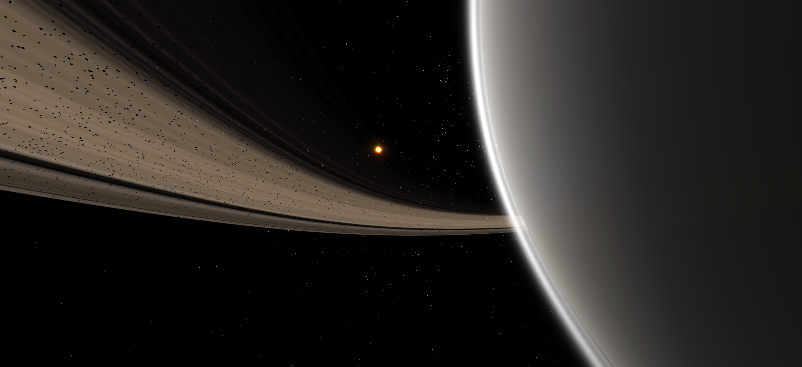 View of the Sun from Saturn's rings