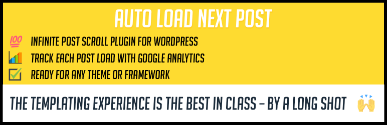 Auto Load Next Post, Infinite post scroll for WordPress