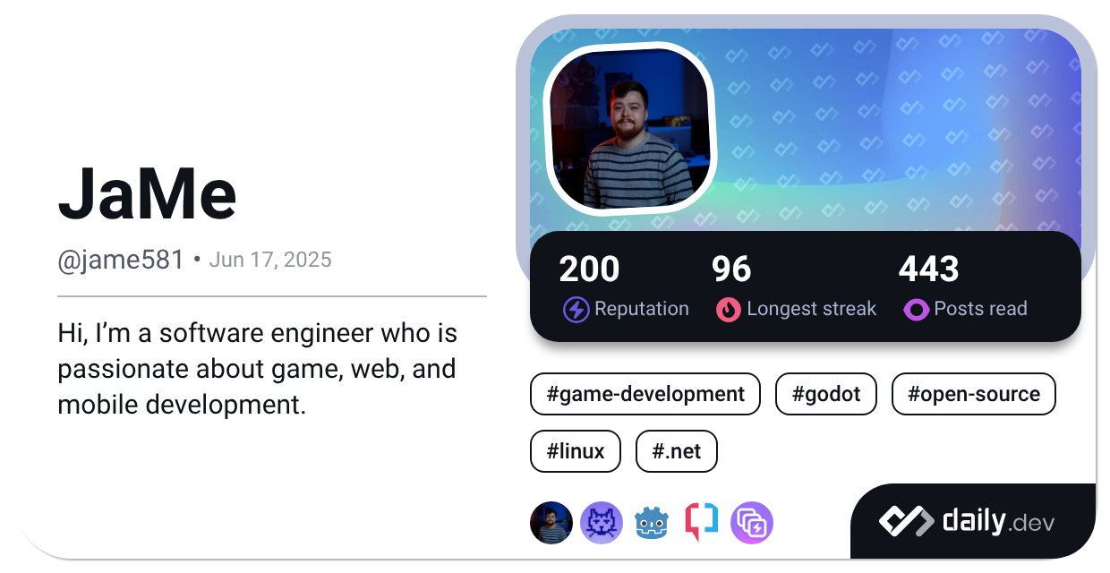 Jan Mesarč's Dev Card