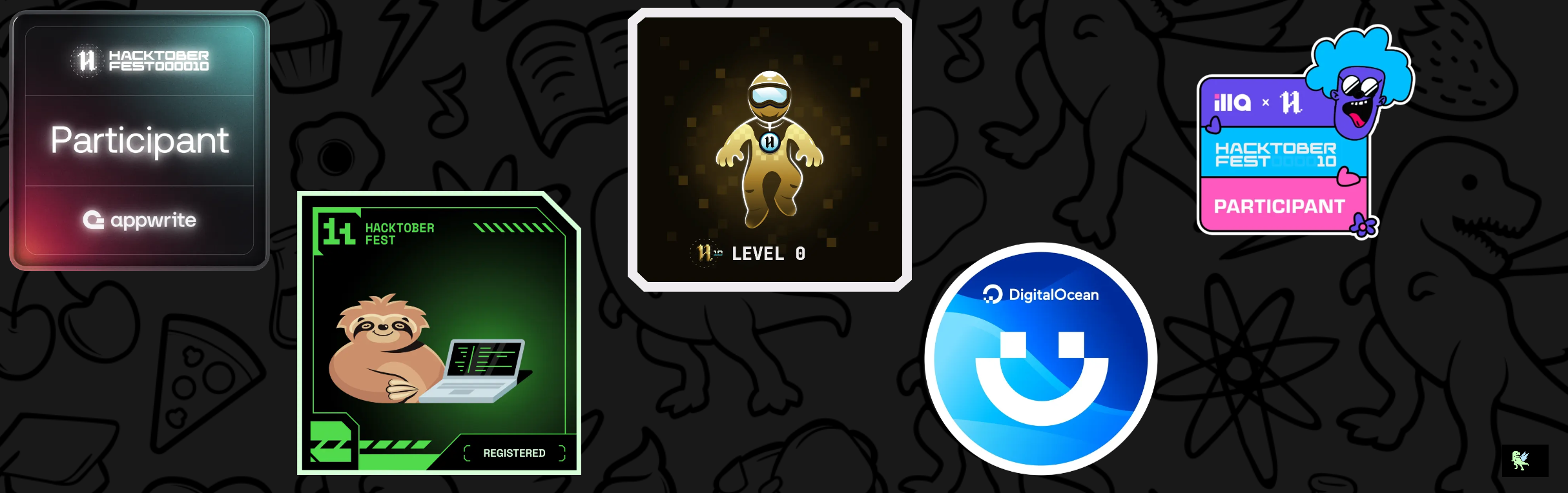 An image of @kadphol's Holopin badges, which is a link to view their full Holopin profile