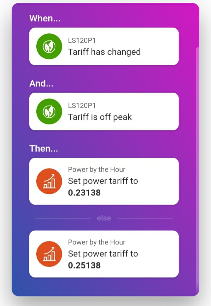 tariff change flow