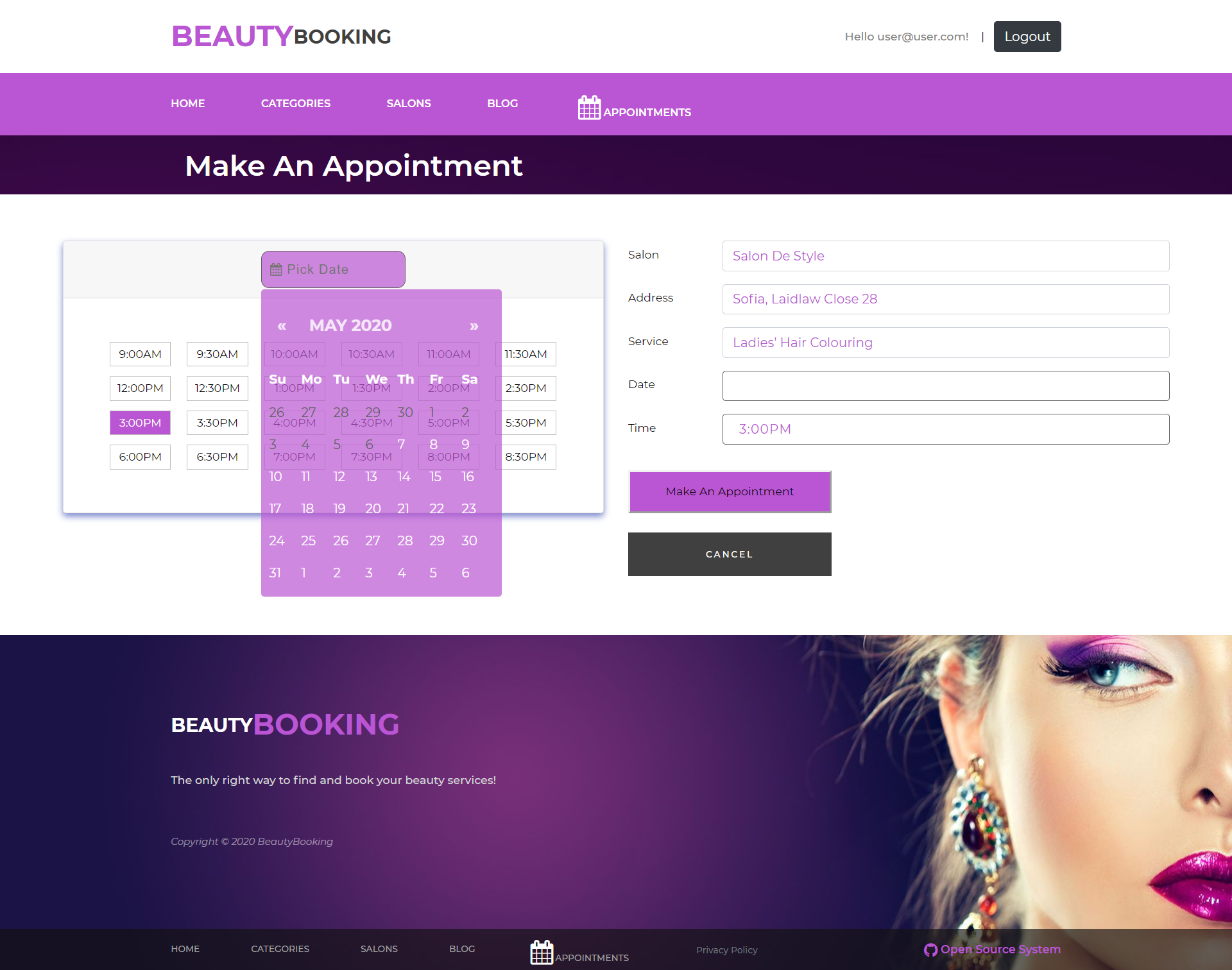 BeautyBooking-MakeAnAppointment