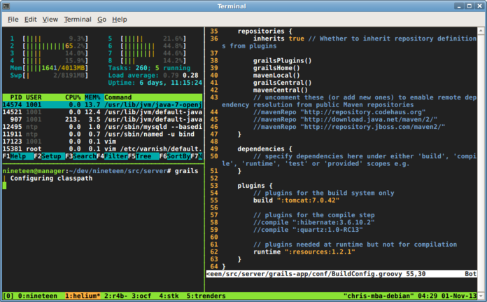 tmux screenshot