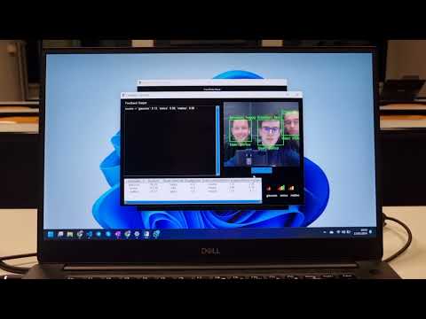 Feedback gathering demo with face recognition on laptop