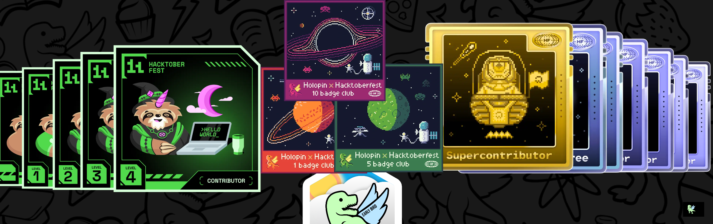 An image of @aviralgarg05's Holopin badges, which is a link to view their full Holopin profile