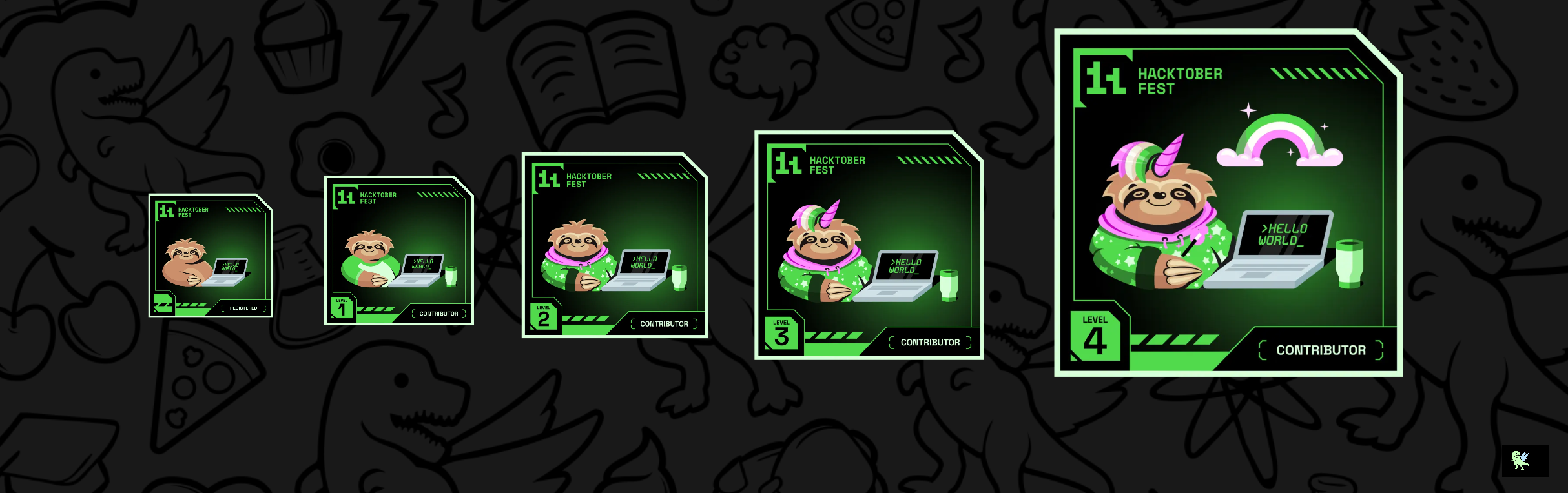An image of @karlamagueta's Holopin badges, which is a link to view their full Holopin profile