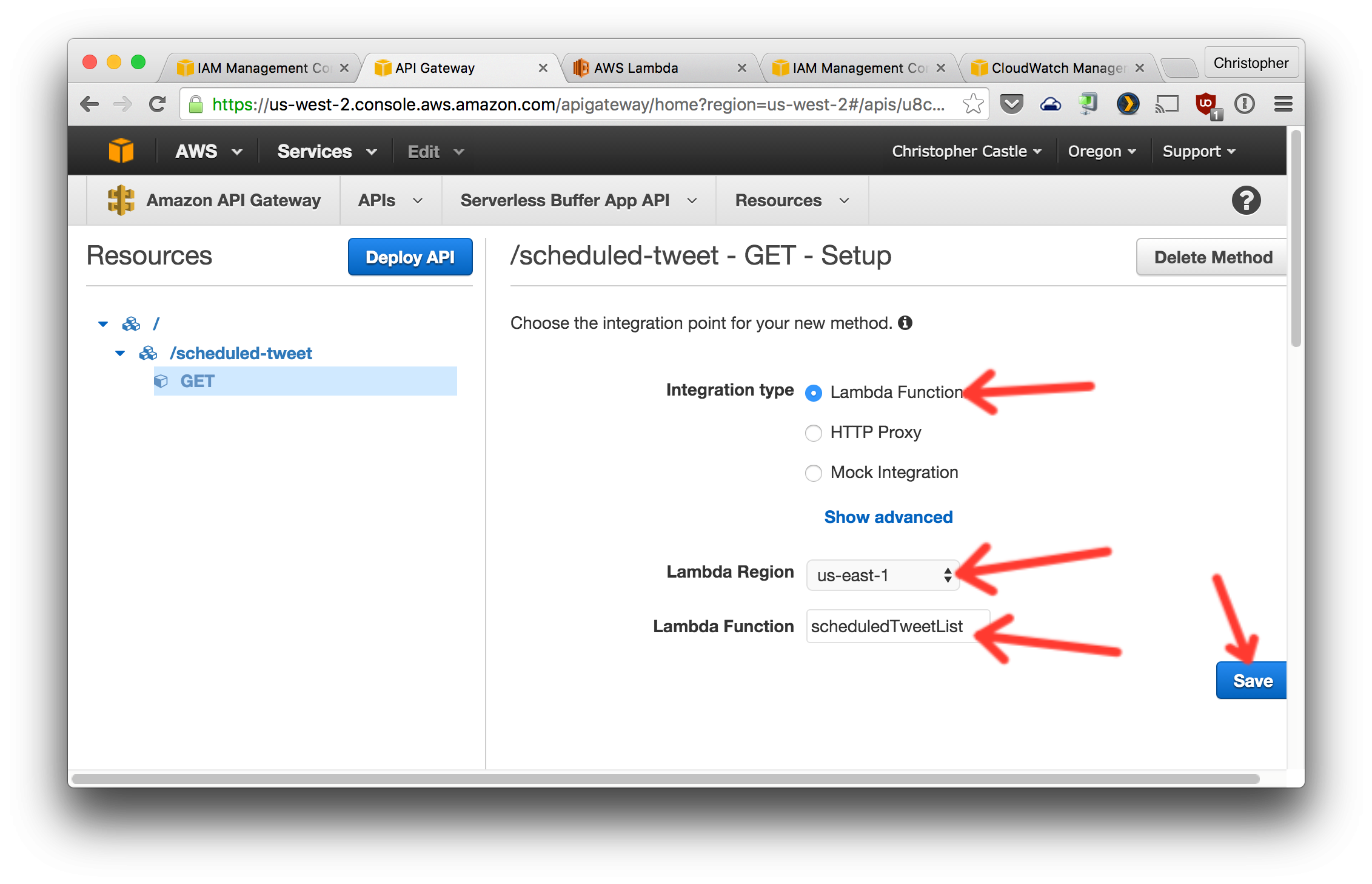 Configure GET method