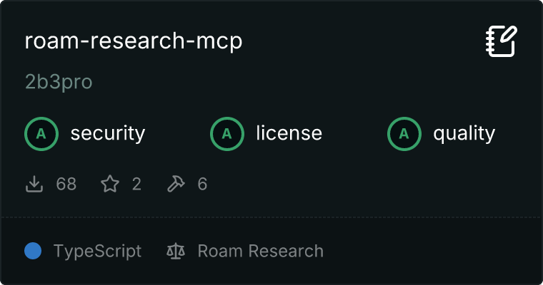 Roam Research MCP server