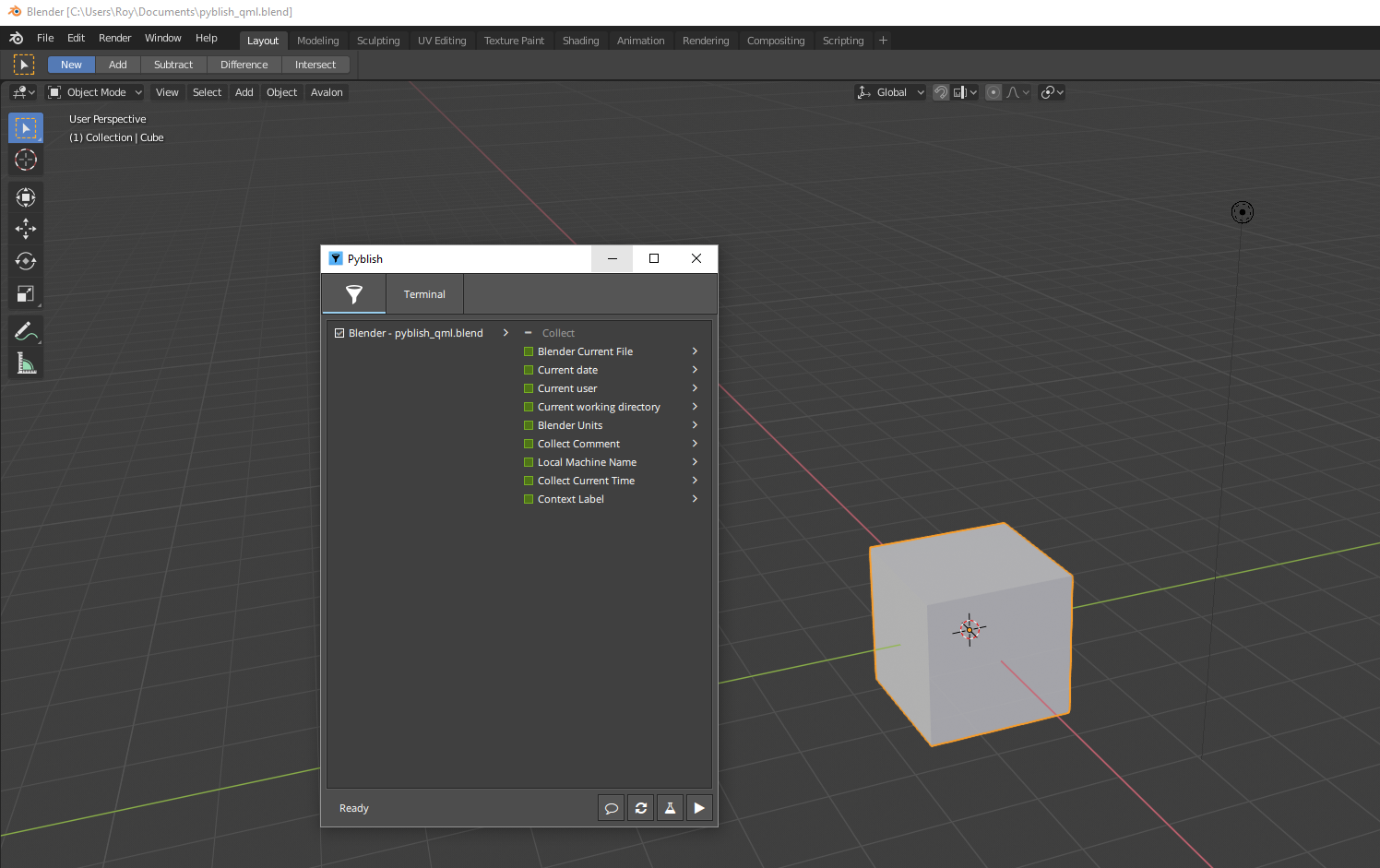 Blender Pyblish QML