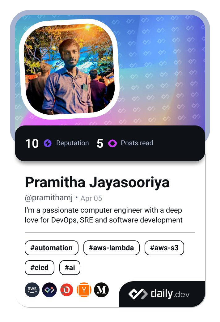 Pramitha Jayasooriya's Dev Card