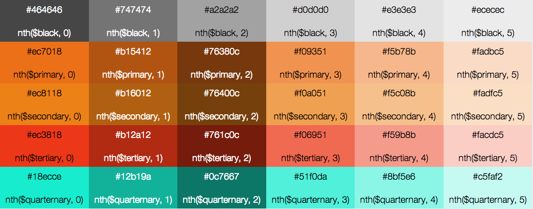 sample output: tint-shade-stack