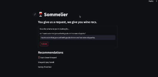 Sommelier Demo