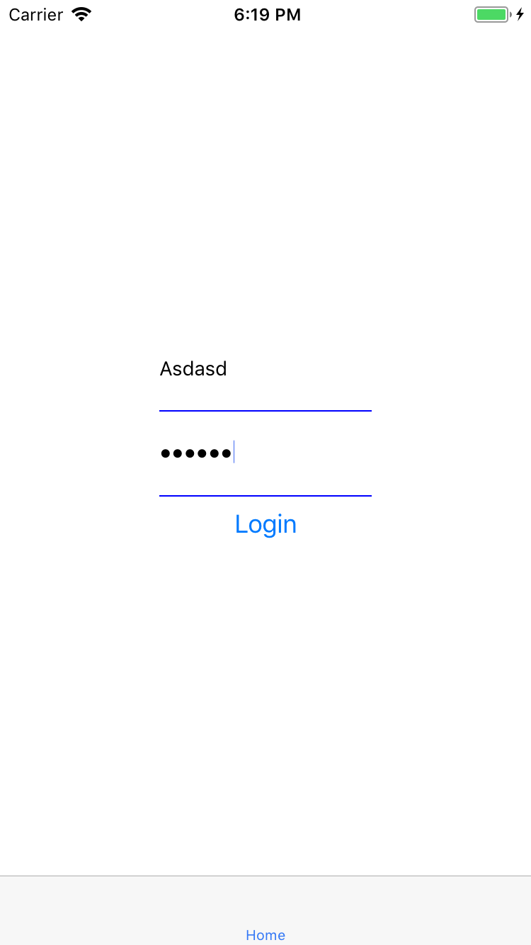 login page