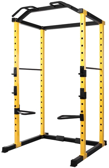 hulkfit-1000-pound-capacity-multi-function-adjustable-power-cage-with-j-hooks-and-dip-bars-power-cag-1
