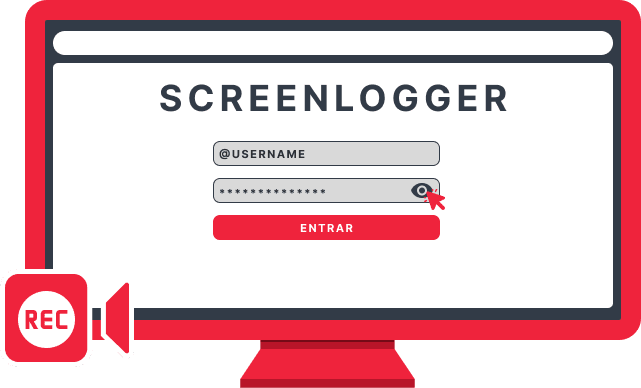 Ilustração que representa o Screenlogger