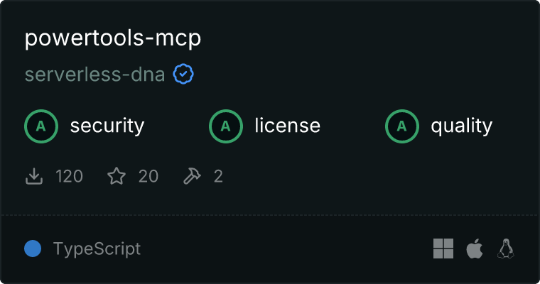 Powertools Search Server MCP server