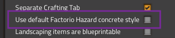 Default Hazard concrete setting