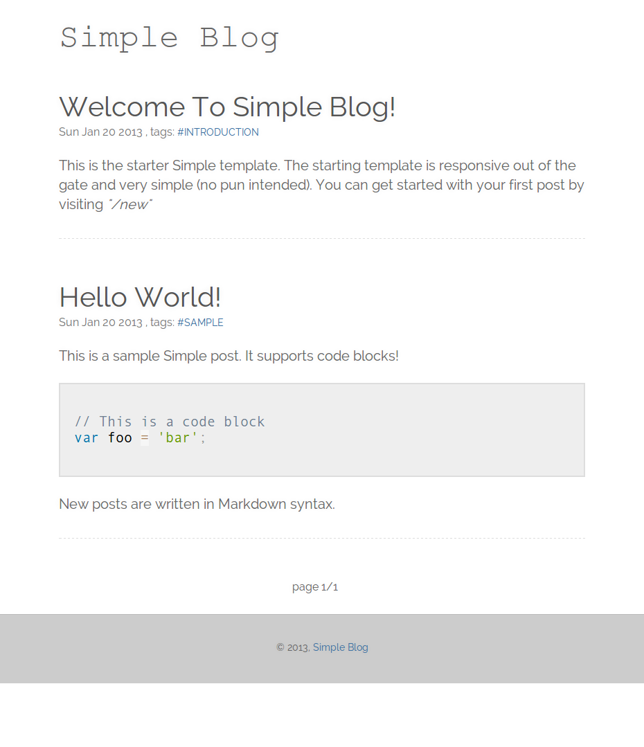GitHub - gschier/simple-blog: A simple blogging platform built on Node ...