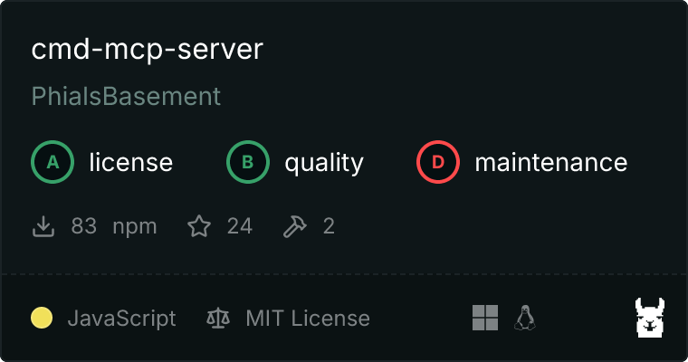 cmd-mcp-server MCP server