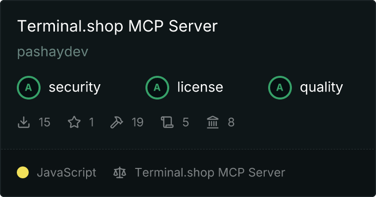 Terminal.shop Server MCP server