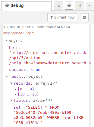 SQL Search Result