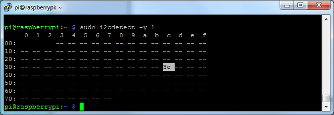 I2C result screen