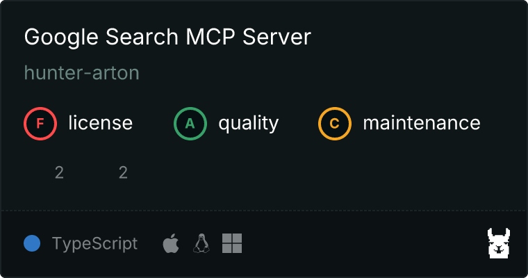 Google Search Server MCP server
