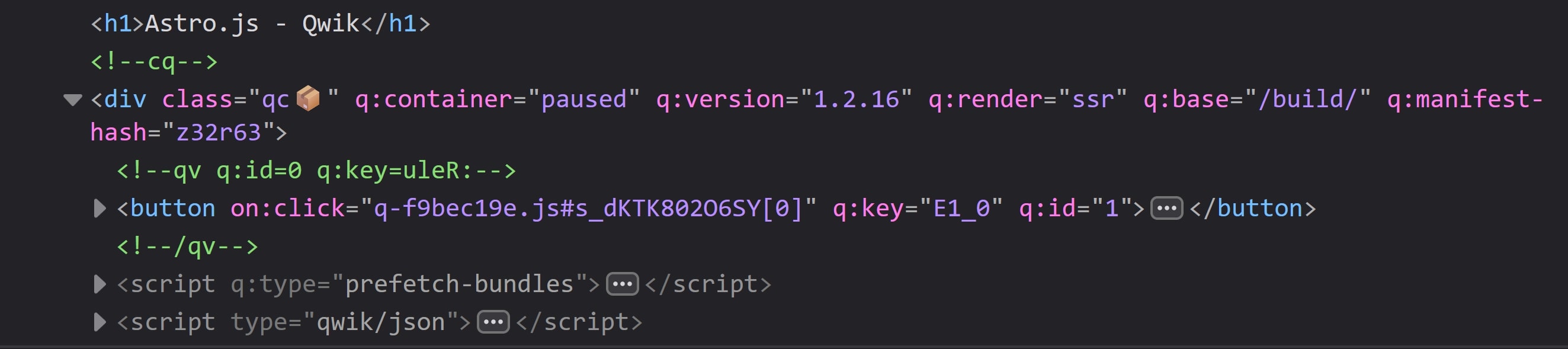 An example of a Qwik container