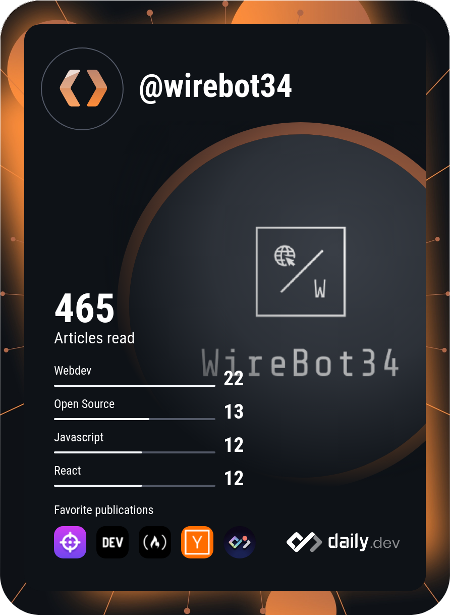 WireBot34's Dev Card